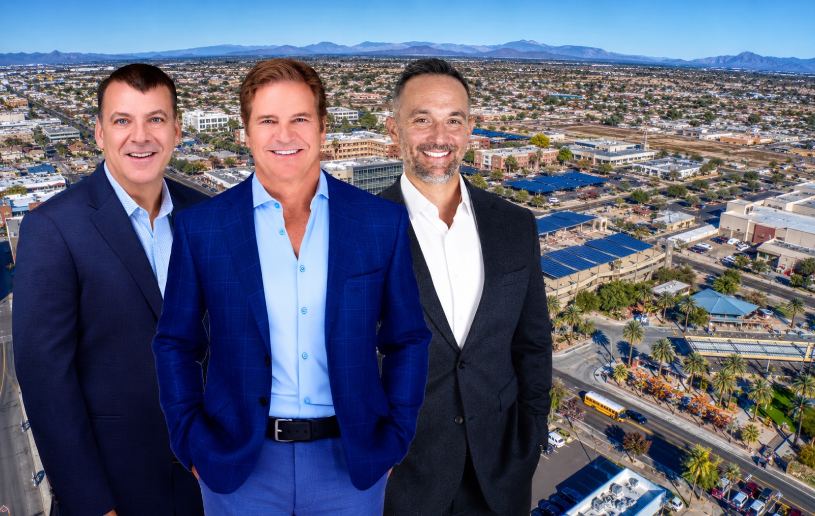 Wade & Nysather attorneys with an aerial view of Chandler, Arizona