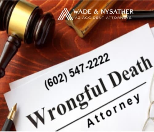 Picture of legal gavel and Book with text Wrongful Death Attorney
